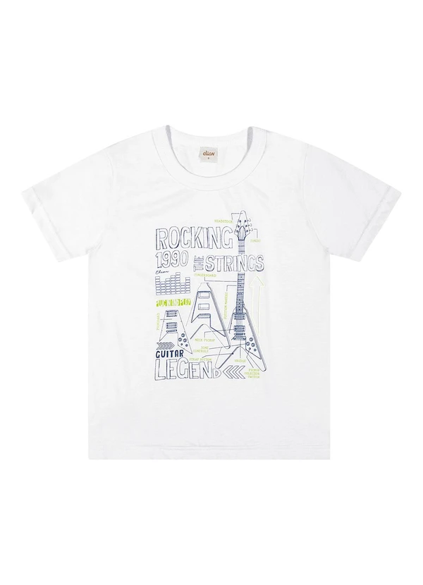 Elian - Camiseta Infantil Menino Estampa Relevo Branco 3