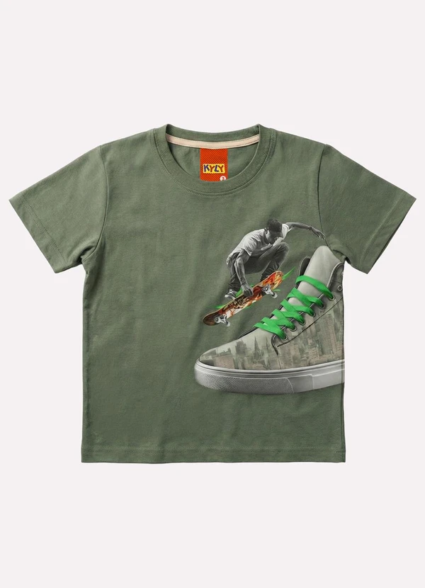 Kyly - Camiseta Infantil Menino Estampa Verde
