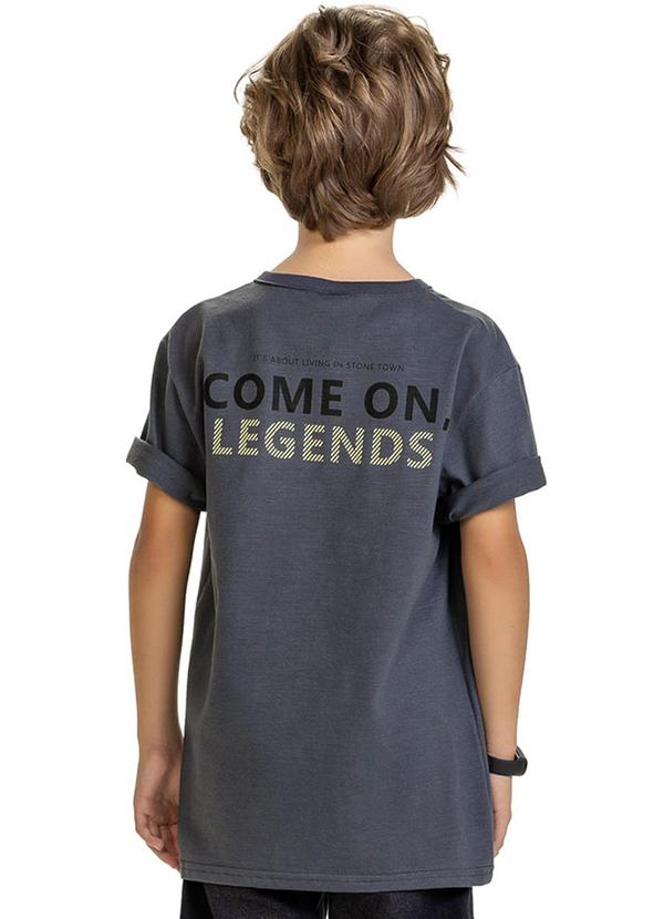 Kyly - Camiseta Infantil Menino Estampada Cinza 2