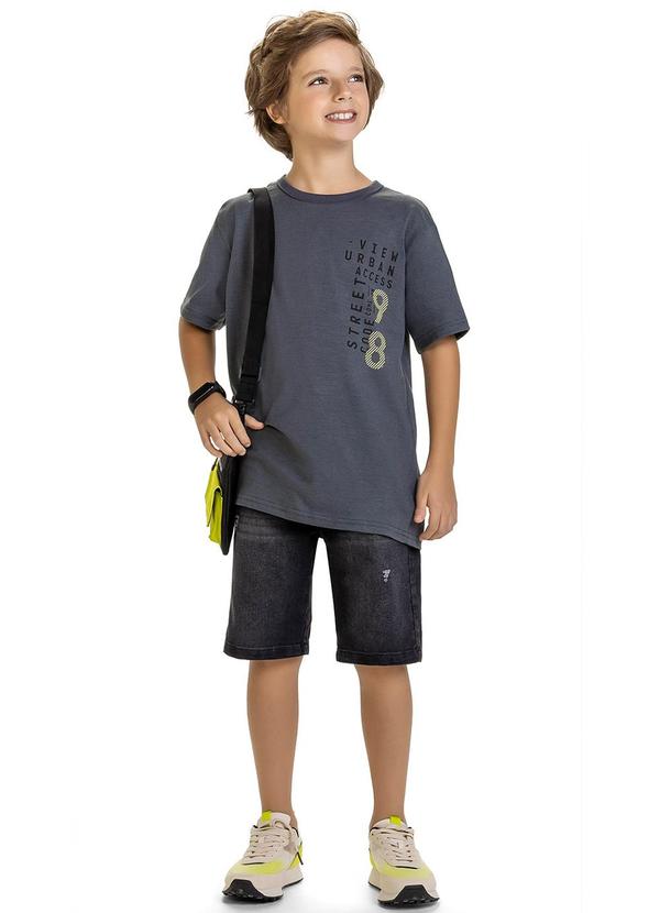 Kyly - Camiseta Infantil Menino Estampada Cinza 3
