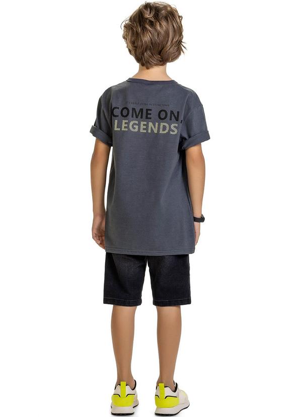 Kyly - Camiseta Infantil Menino Estampada Cinza 4