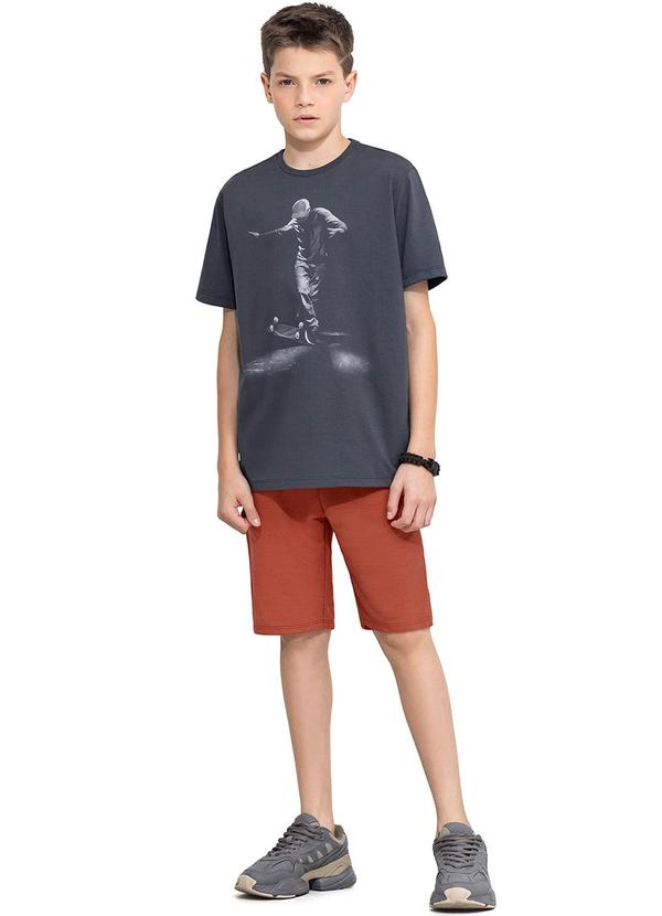 Kyly - Camiseta Infantil Menino Estampada Cinza 2