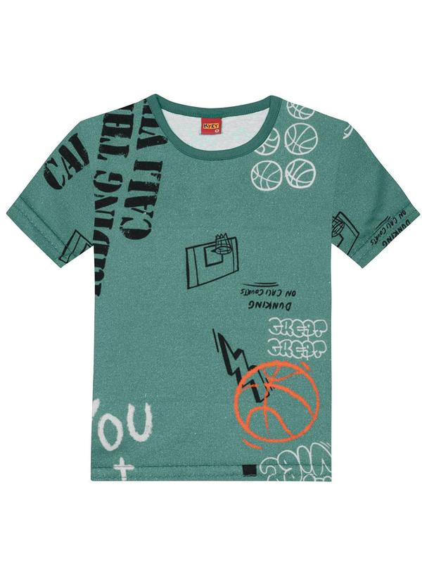 Kyly - Camiseta Infantil Menino Estampado Verde