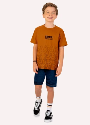 Kyly - Camiseta Infantil Menino Game Amarelo - KYLY