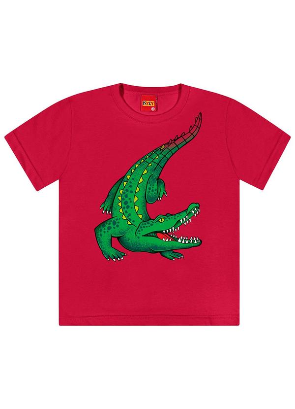 Kyly - Camiseta Infantil Menino Jacaré Vermelho 3
