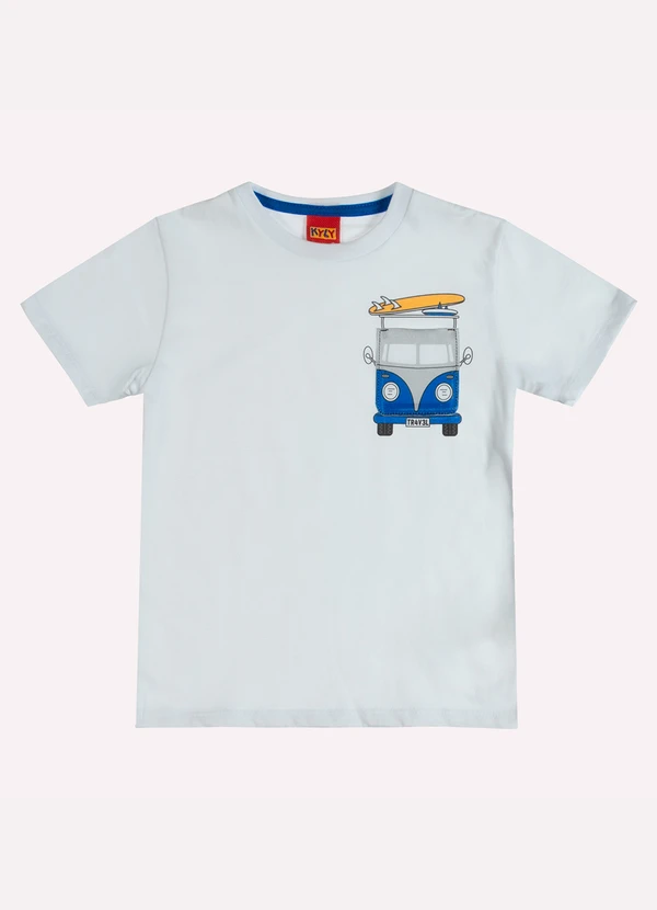 Kyly - Camiseta Infantil Menino Kombi Branco