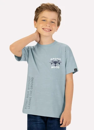 Kyly - Camiseta Infantil Menino Lettering Azul - KYLY