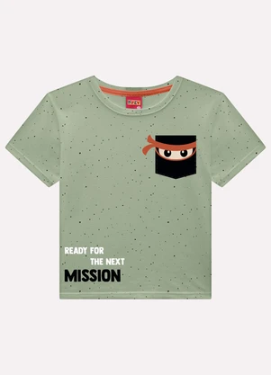 Kyly - Camiseta Infantil Menino Lettering Azul - KYLY