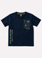 Kyly - Camiseta Infantil Menino Lettering Verde - variação: Azul