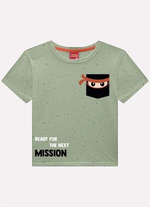 Kyly - Camiseta Infantil Menino Lettering Verde - KYLY