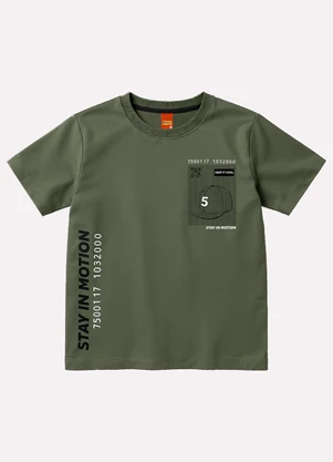 Kyly - Camiseta Infantil Menino Lettering Verde - KYLY