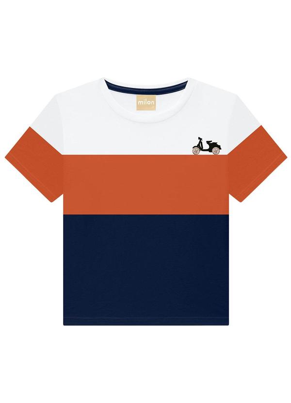 Milon - Camiseta Infantil Menino Listrada Marinho 3