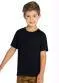 Brandili - Camiseta Básica Menino em Malha Preto - variação: Preto