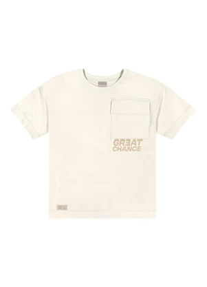 Colorittá - Camiseta Infantil Menino Manga Ampla Bege - COLORITTÁ