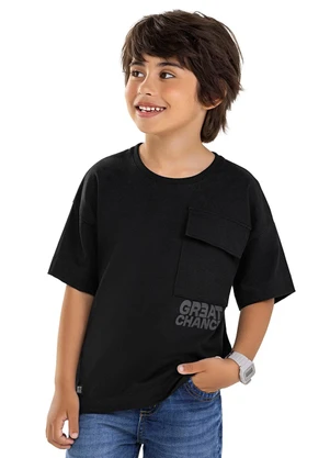 Colorittá - Camiseta Infantil Menino Manga Ampla Preto - COLORITTÁ