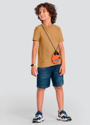 Brandili - Camiseta Infantil Menino Marrom - BRANDILI