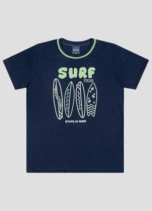Reirex - Camiseta Infantil Menino Meia Malha Azul - REIREX