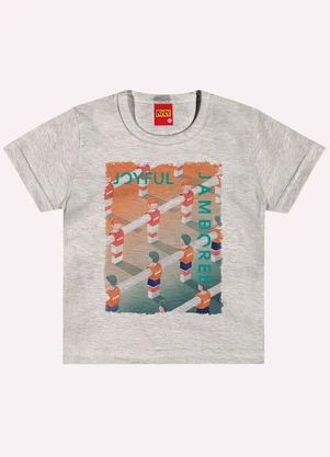 Kyly - Camiseta Infantil Menino Pebolim Cinza - KYLY
