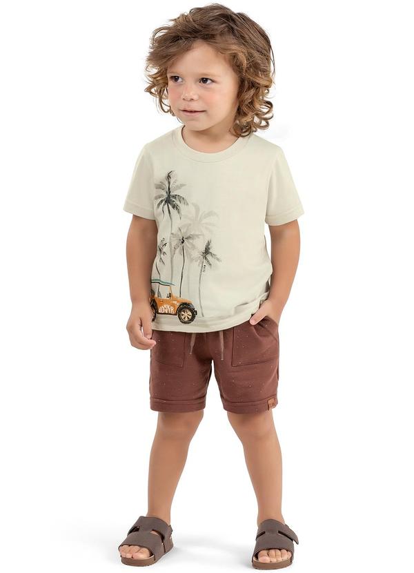 Elian - Camiseta Infantil Menino Praia Elian Cinza 2