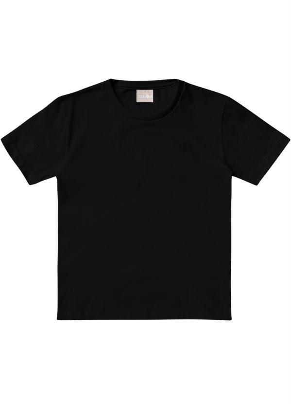 Milon - Camiseta Infantil Menino Preto
