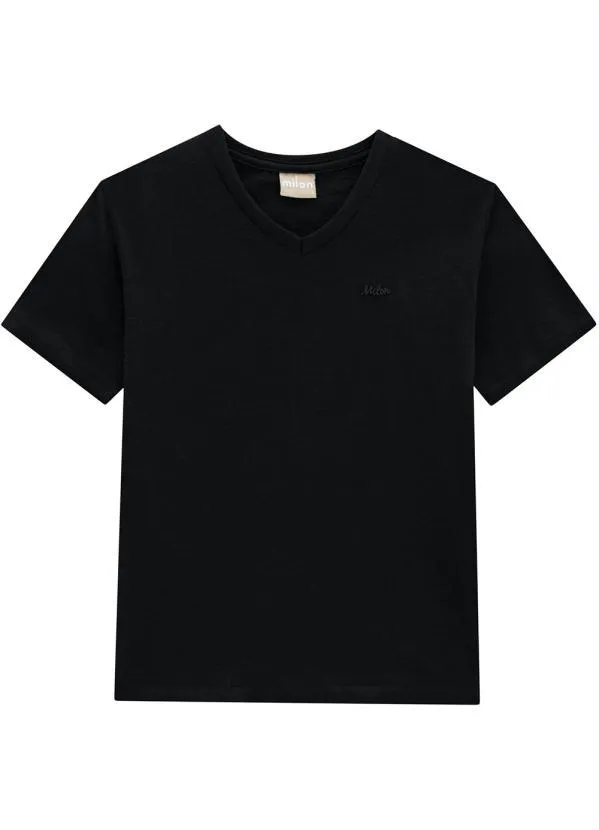 Milon - Camiseta Infantil Menino Preto