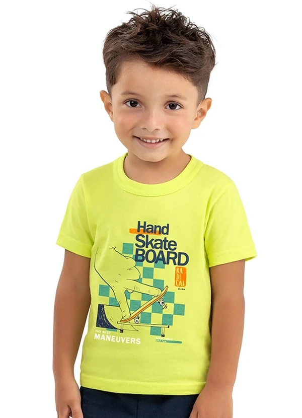 Elian - Camiseta Infantil Menino Skate Elian Verde