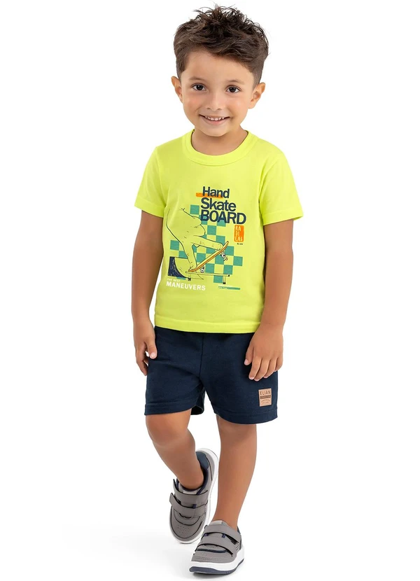 Elian - Camiseta Infantil Menino Skate Elian Verde 2
