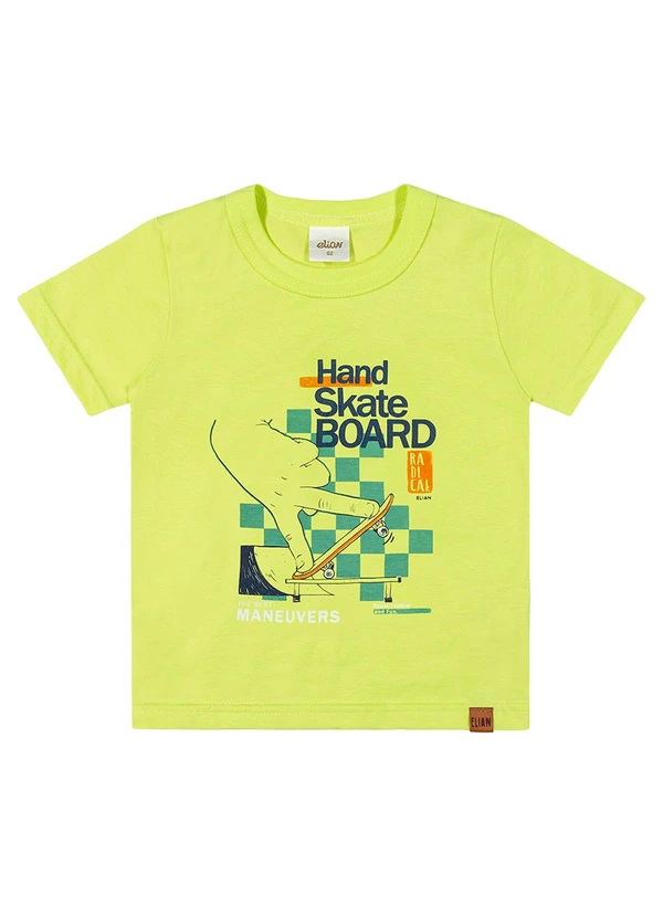 Elian - Camiseta Infantil Menino Skate Elian Verde 3