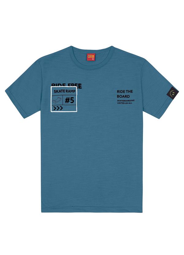 Kyly - Camiseta Infantil Menino Skate Kyly Azul