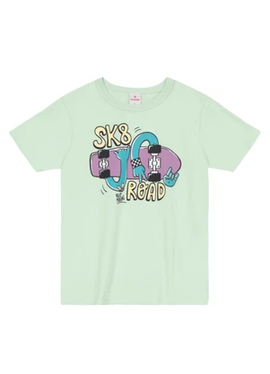 Brandili - Camiseta Infantil Menino Skate Verde - BRANDILI