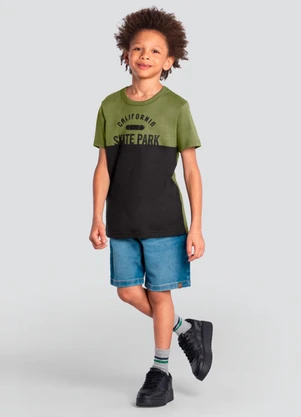 Brandili - Camiseta Infantil Menino Skate Verde - BRANDILI