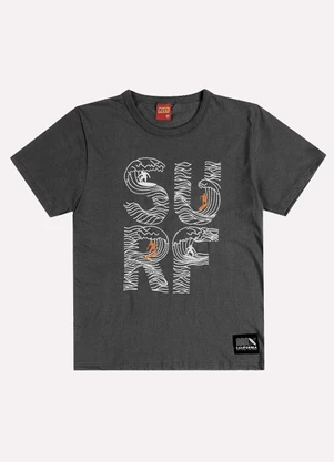 Kyly - Camiseta Infantil Menino Surf Cinza - KYLY