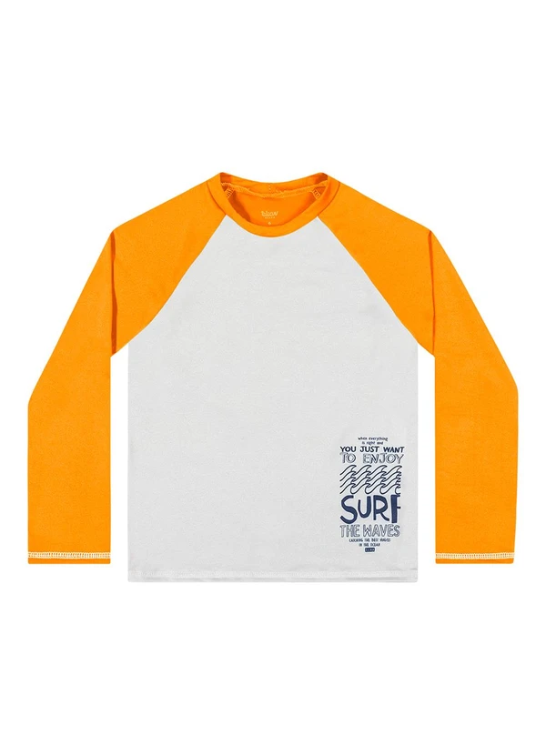 Elian - Camiseta Infantil Menino Surf Elian Laranja