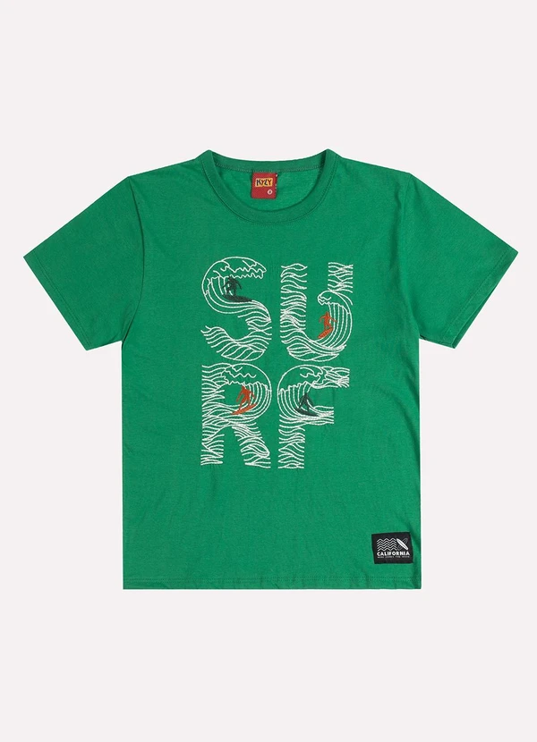 Kyly - Camiseta Infantil Menino Surf Verde