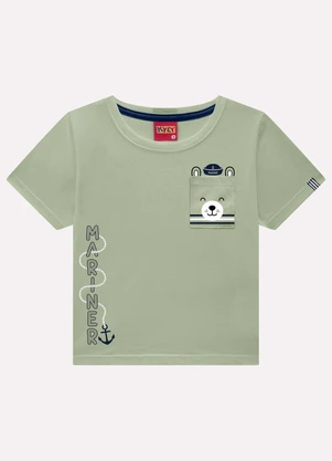 Kyly - Camiseta Infantil Menino Ursinho Verde - KYLY