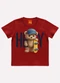 Kyly - Camiseta Infantil Menino Ursinho Branco - variação: Vermelho
