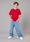 Rovi Kids - Camiseta Básica Infantil MeninoPreto - variação: Vermelho