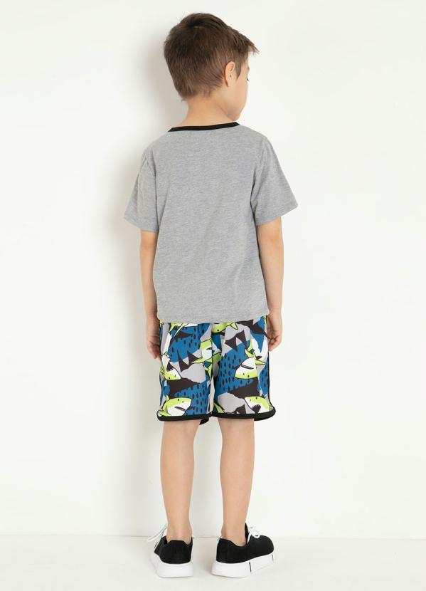 Queima Estoque - Camiseta Infantil Mescla com Bolso Estampado 4