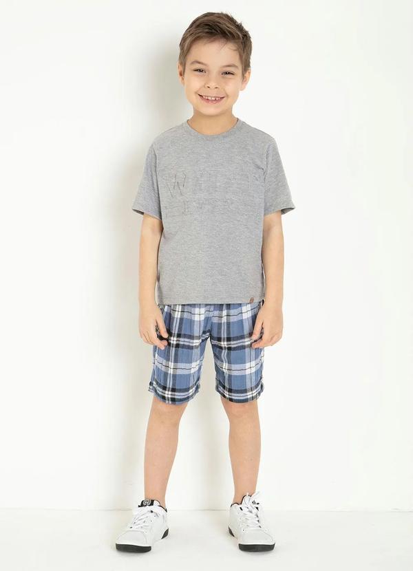 Outlet - Camiseta Infantil Mescla com Letreiro 3