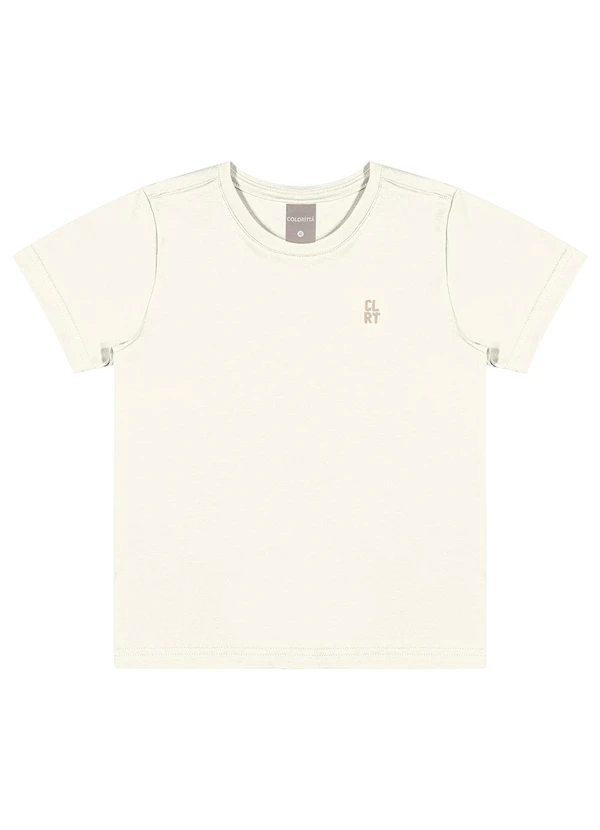 Colorittá - Camiseta Infantil Minimalista Colorittá Bege 3