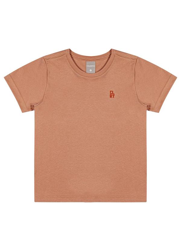 Colorittá - Camiseta Infantil  Minimalista Colorittá Marrom