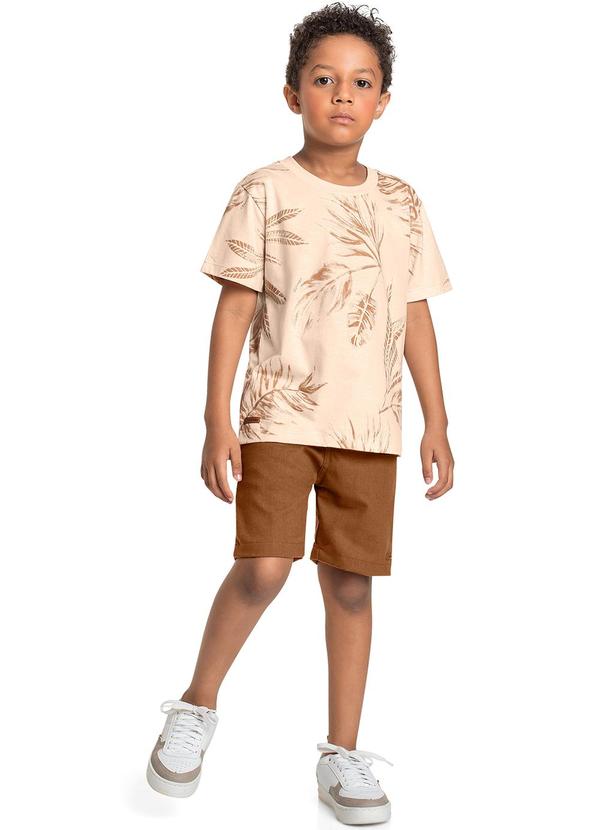 Quimby - Camiseta Infantil para Menino Bege 2