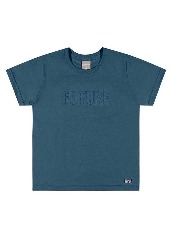 Colorittá - Camiseta Infantil Texto Futurista Colorittá Azul