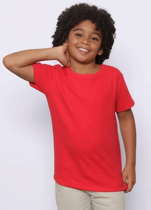 Torra - Camiseta Infantil Texturizada Vermelha - TORRA