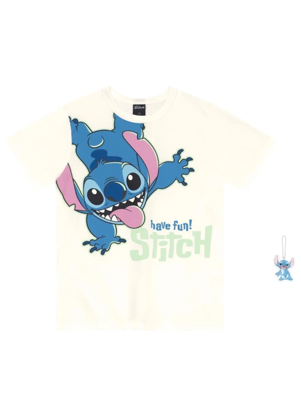 Brandili - Camiseta Infantil Unissex em Meia Malha Bege