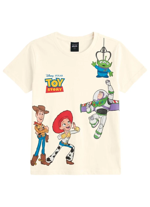 Brandili - Camiseta Infantil Unissex em Meia Malha Bege