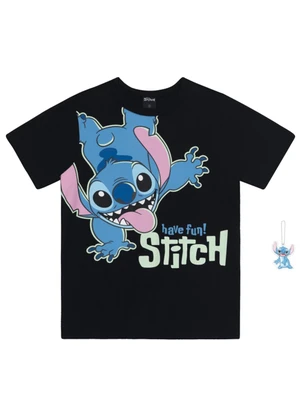 Brandili - Camiseta Infantil Unissex em Meia Malha Preto - BRANDILI