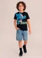 Brandili - Camiseta Infantil Unissex em Meia Malha Preto - variação: Preto
