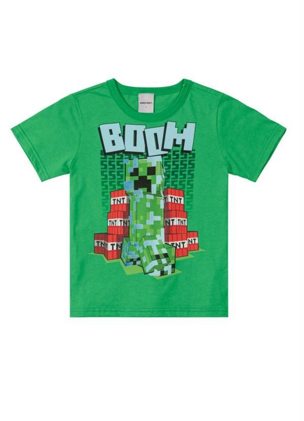 Brandili - Camiseta Infantil Unissex Minecraft Verde 3
