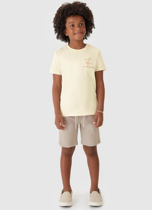 Carinhoso - Camiseta Into The Nature em Linho Azul Claro - CARINHOSO